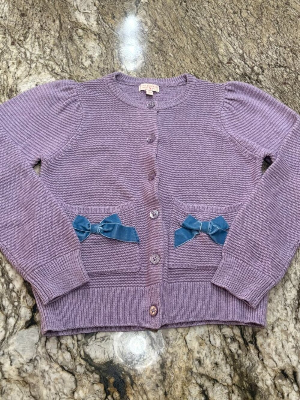 Pink Chicken Girls Bow Pocket Sweater